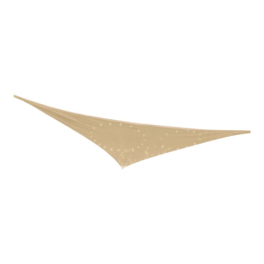 TOLDO DE OCULTACIÓN CON LED SOLAR COLOR BEIGE PARA EXTERIOR 3 x 3 x 3 m