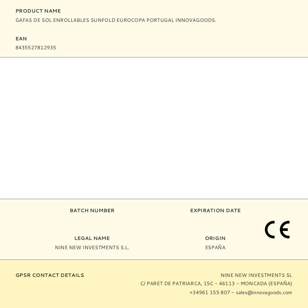 GAFAS DE SOL ENROLLABLES SUNFOLD MUNDIAL PORTUGAL - Imagen 6