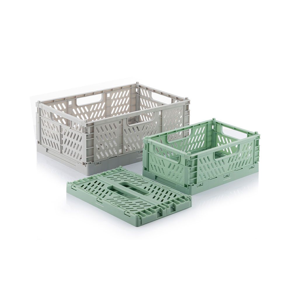 SET DE 3 CAJAS ORGANIZADORAS PLEGABLES Y APILABLES BOXTOR