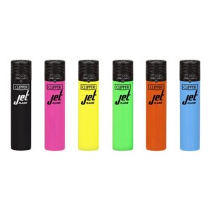 ENCENDEDOR JET FLAME LLAMA ANTIVIENTO SHINY COLORES SURTIDOS