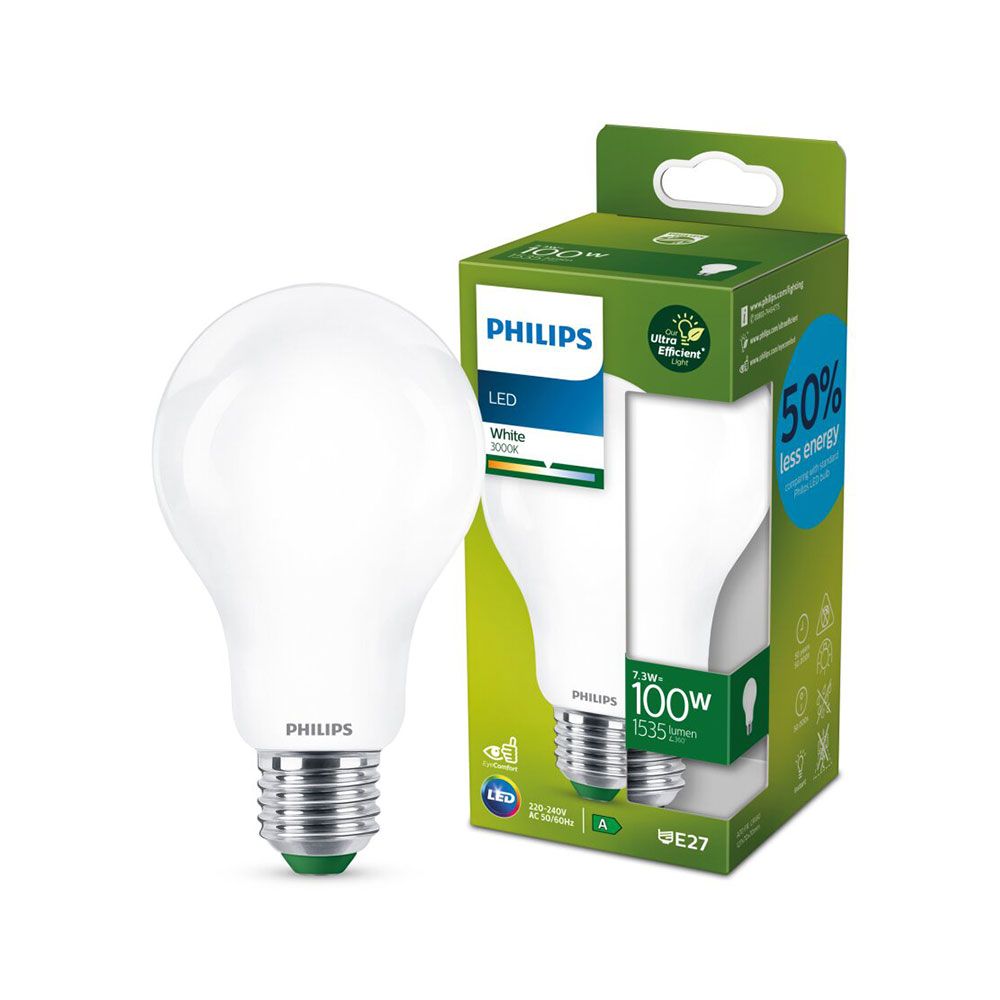 BOMBILLA ULTRA EFFICIENT LED CLASSIC E27 7,3 w 1535 Im 3000 k, Ø7 x 12,7 cm - Imagen 2