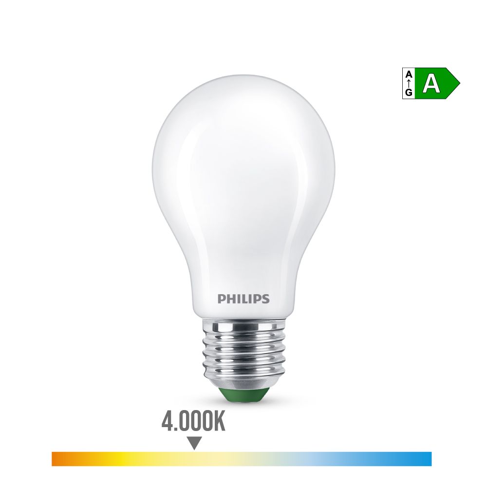 BOMBILLA ULTRA EFFICIENT LED CLASSIC E27 7,3 w 1535 Im 4000 k, Ø6 x 10,4 cm