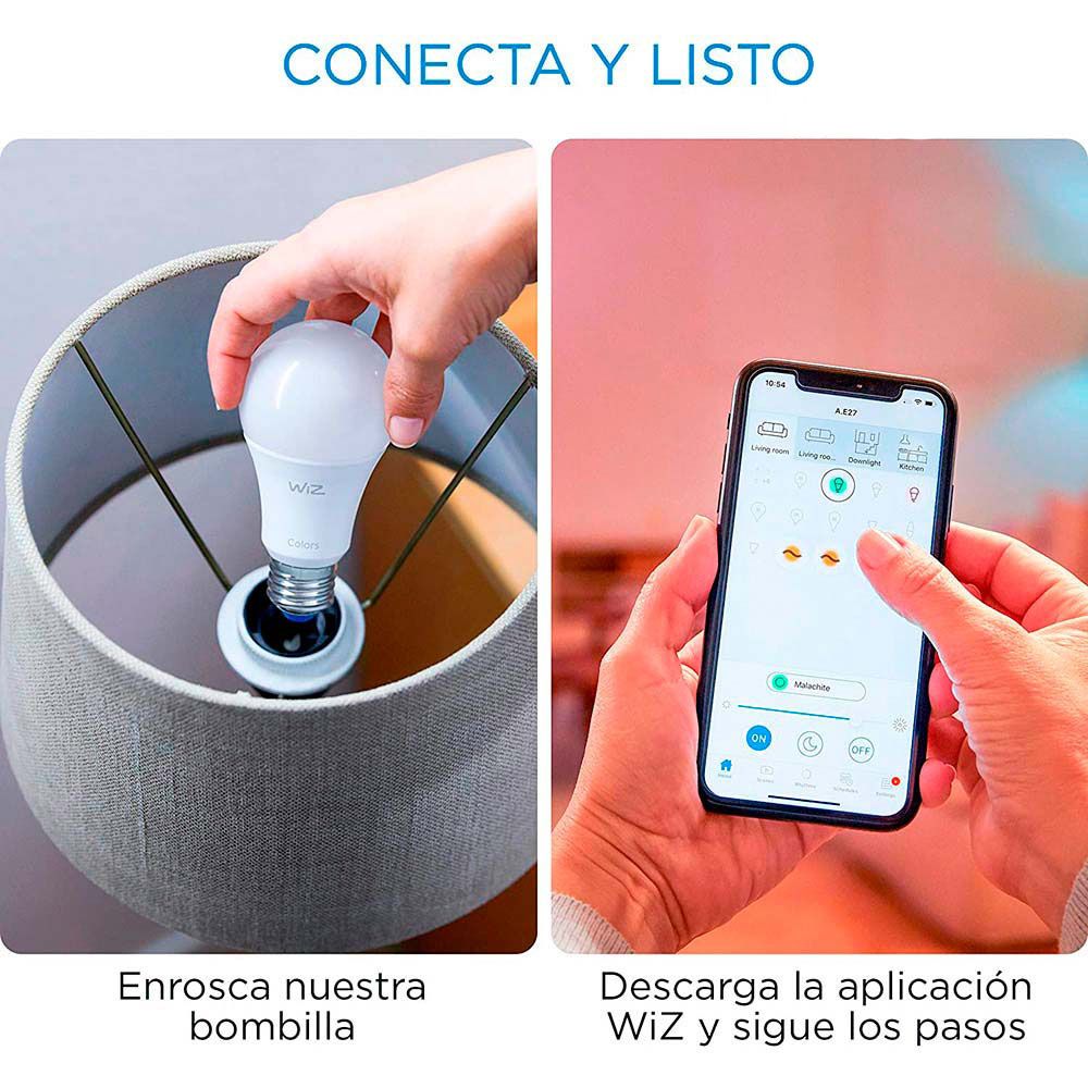 BOMBILLA INTELIGENTE STANDARD E27 8,5 w 806 lm 2200-6500 k FULL COLORS - Imagen 4