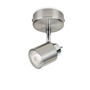 FOCO 1 ELEMENTO MERANTI GU10 (BOMBILLA NO INCLUIDA) COLOR CROMO MATE 15,5 x 10 x 8 cm