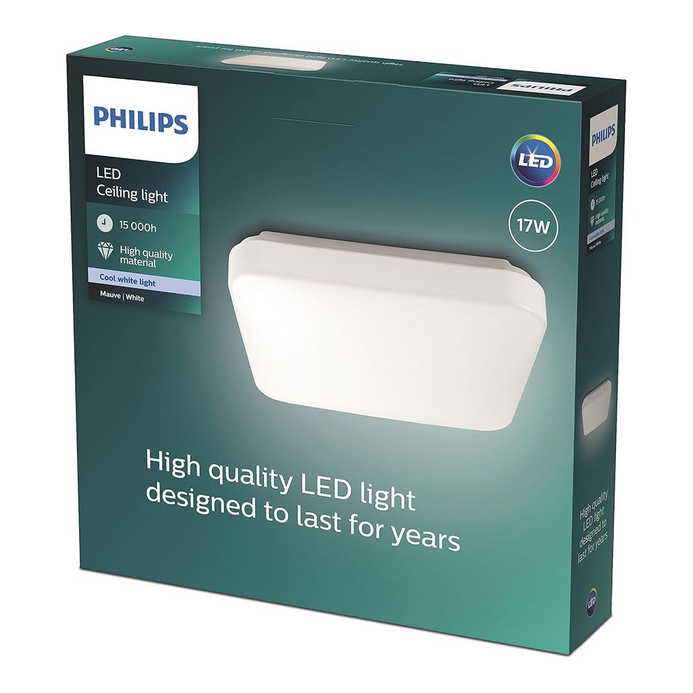 PLAFÓN LED CUADRADO MAUVE 17 W 4000 k 2000 lm 32,5 x 32,5 x 7,5 cm - Imagen 2