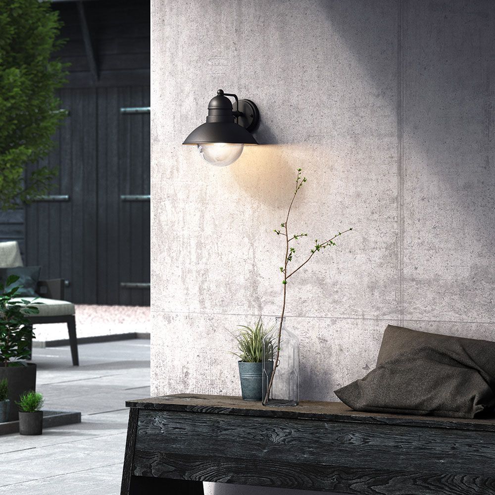 APLIQUE EXTERIOR HOVERFLY E27 60 w SIN BOMBILLA, COLOR NEGRO, LUZ HACIA ABAJO - Imagen 2