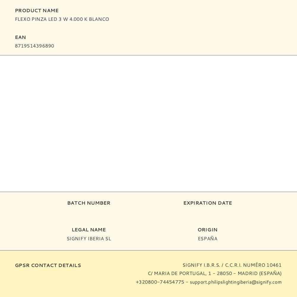FLEXO PINZA LED 3 W 4.000 K BLANCO - Imagen 4