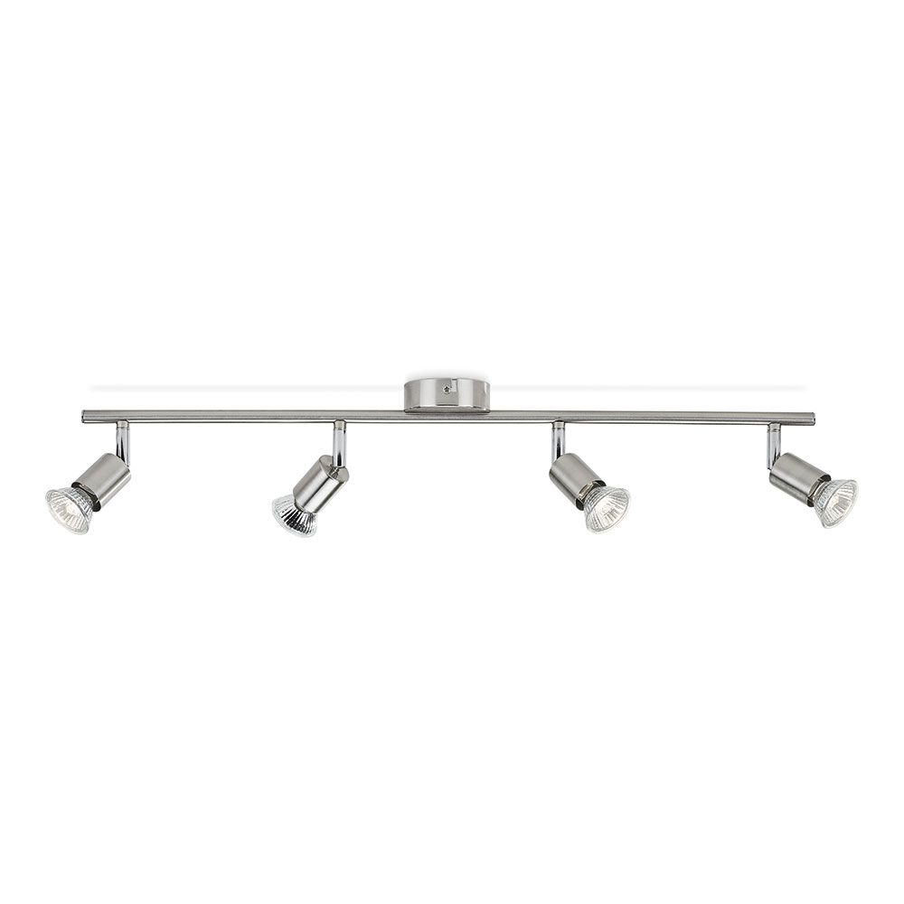 FOCO 4 ELEMENTOS LIMBALI GU10 (BOMBILLA NO INCLUIDA) COLOR CROMO MATE 69 x 10 x 15,5 cm