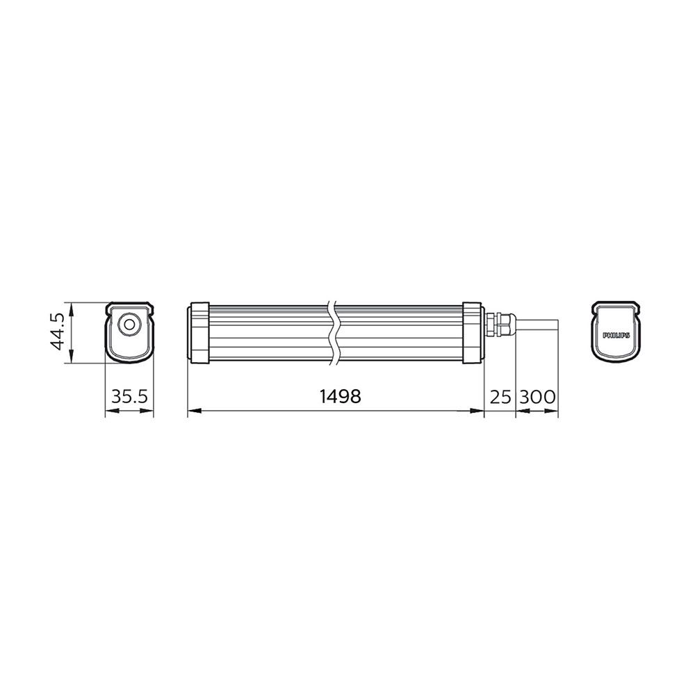 REGLETA ESTANCA PROJECTLINE 54 w 5400 lm 4000 k 150 cm - Imagen 3