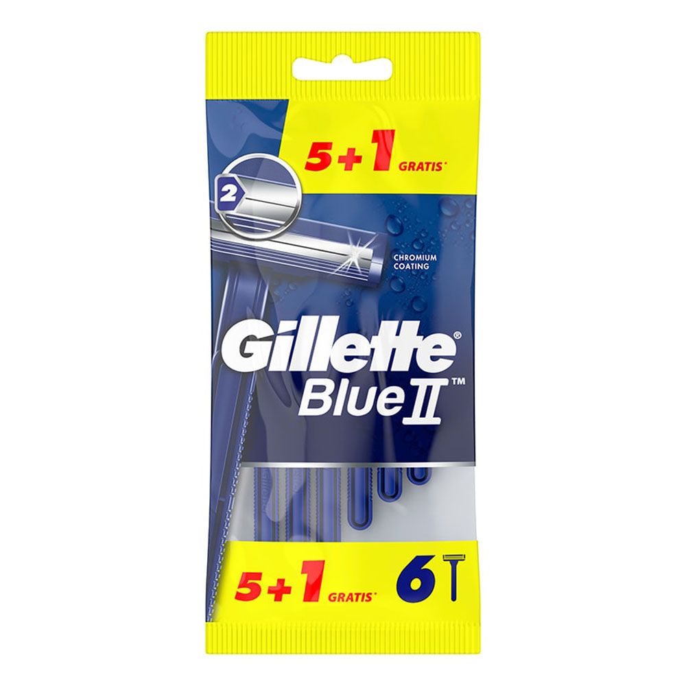 MAQUINILLA DE AFEITAR BLUE II FIJA PACK 5 + 1 uds