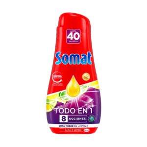 GEL PARA LAVAVAJILLAS TODO EN 1 LIMÓN 40 LAVADOS
