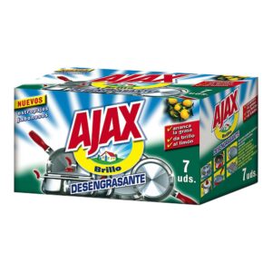 ESTROPAJO JABONOSO AJAX DESENGRASANTE LIMÓN 7 uds