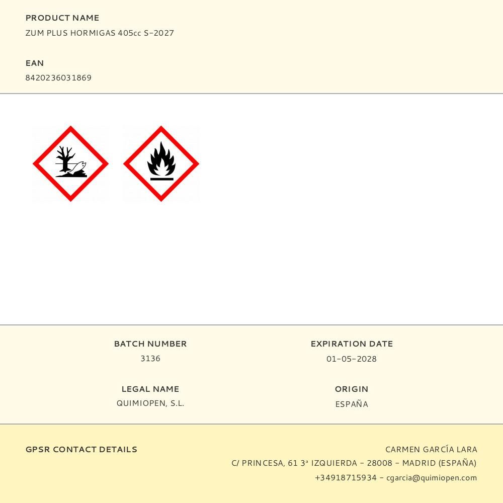 INSECTICIDA PLUS SIN HORMIGAS, LACA SPRAY, 300 ml - Imagen 2