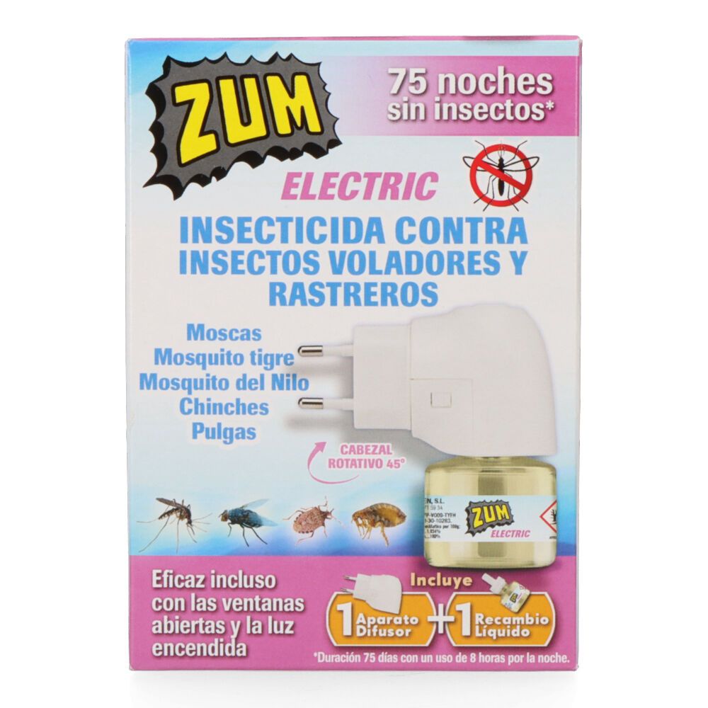 APARATO DIFUSOR LÍQUIDO INSECTICIDA VOLADORES Y RASTREROS + RECAMBIO