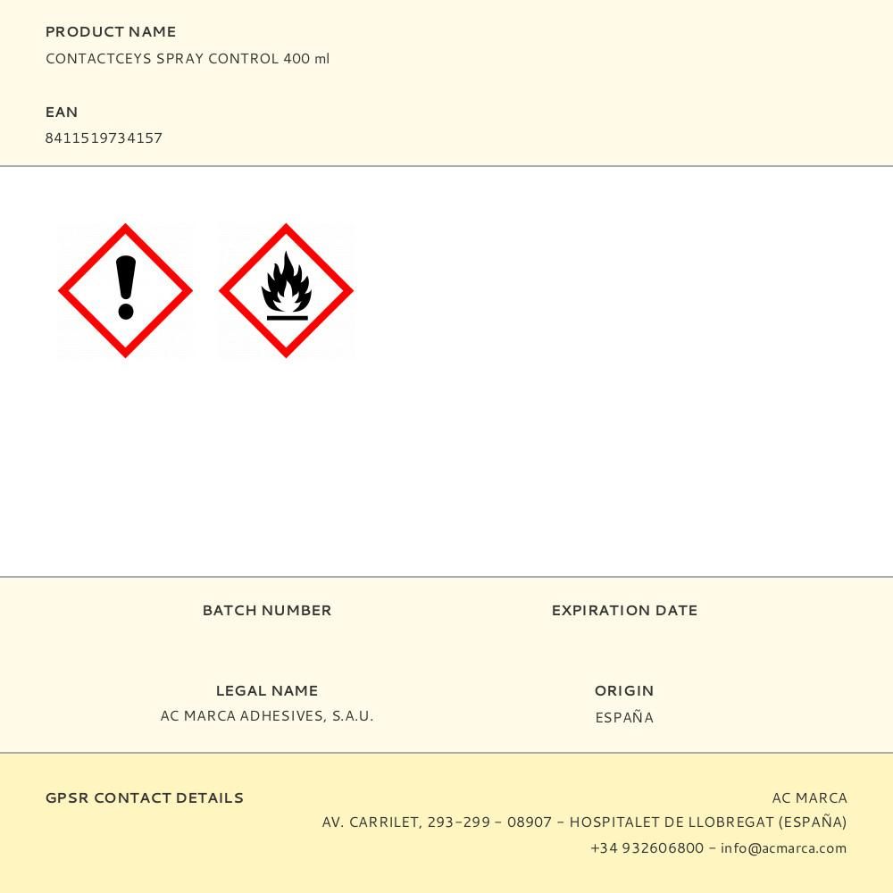 CONTACTCEYS SPRAY CONTROL 400 ml - Imagen 2