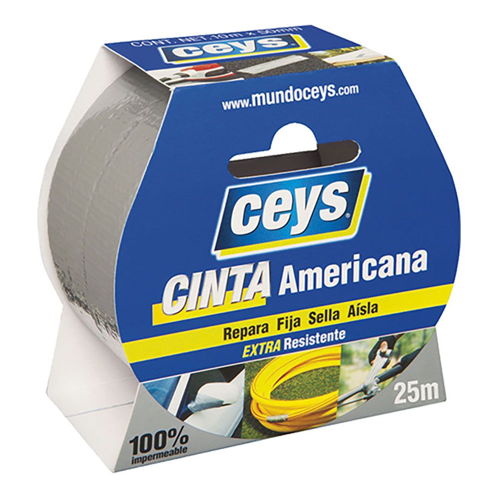 CINTA AMERICANA PLATA 50 mm x 25 m