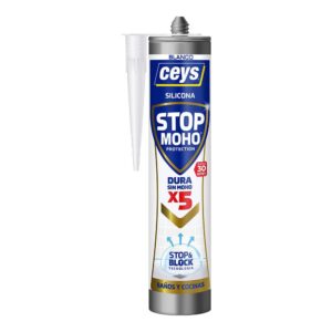 SILICONA STOP MOHO x5 BAÑOS Y COCINAS BLANCO 280 ml