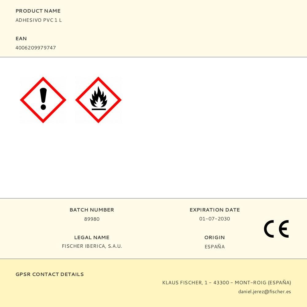 ADHESIVO PVC 1 L - Imagen 2