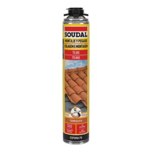 ESPUMA PARA TEJA, PISTOLA, TERRACOTA, 750 ml