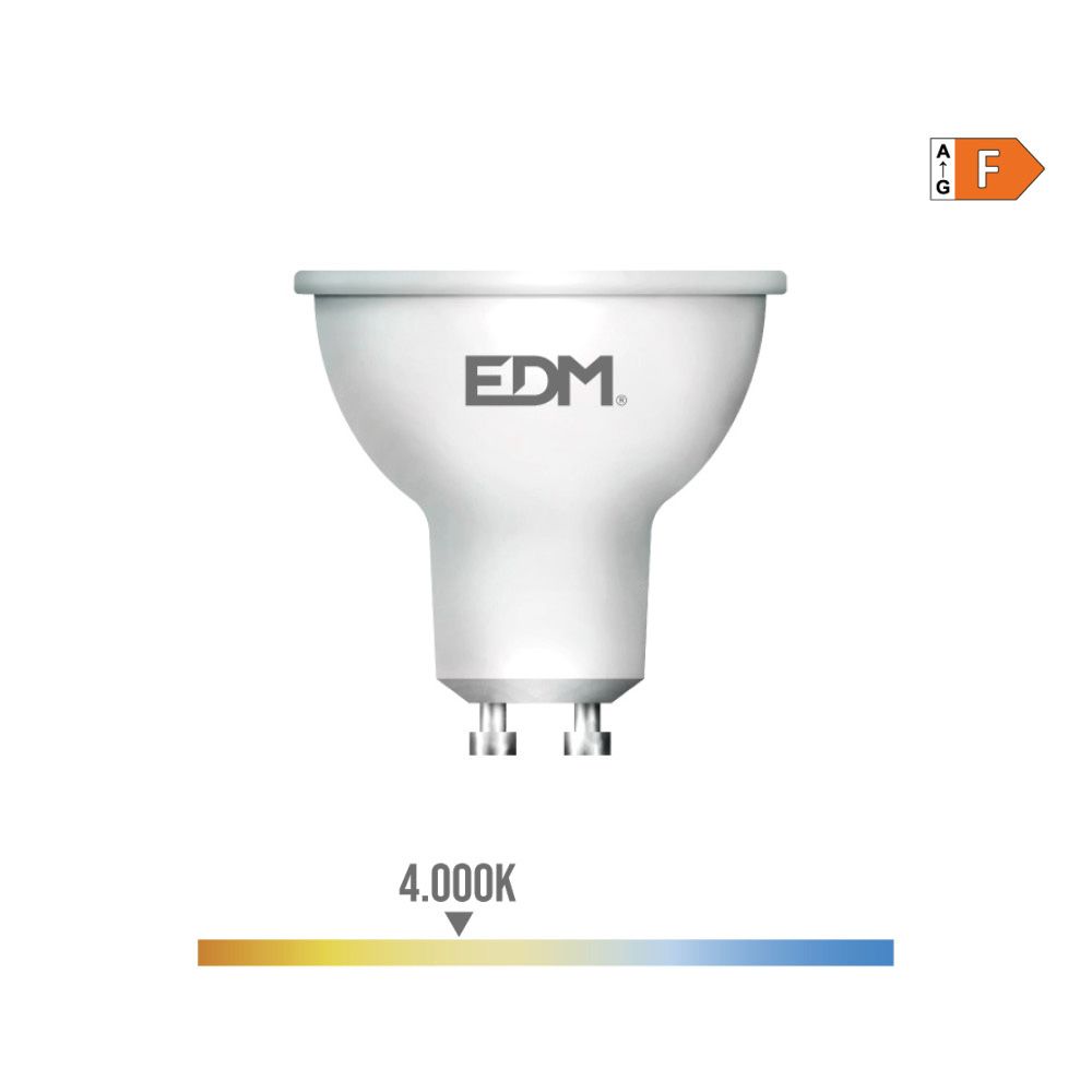 BOMBILLA DICROICA LED GU10 5 w 450 lm 4000 k LUZ DIA Ø5 x 5,5 cm