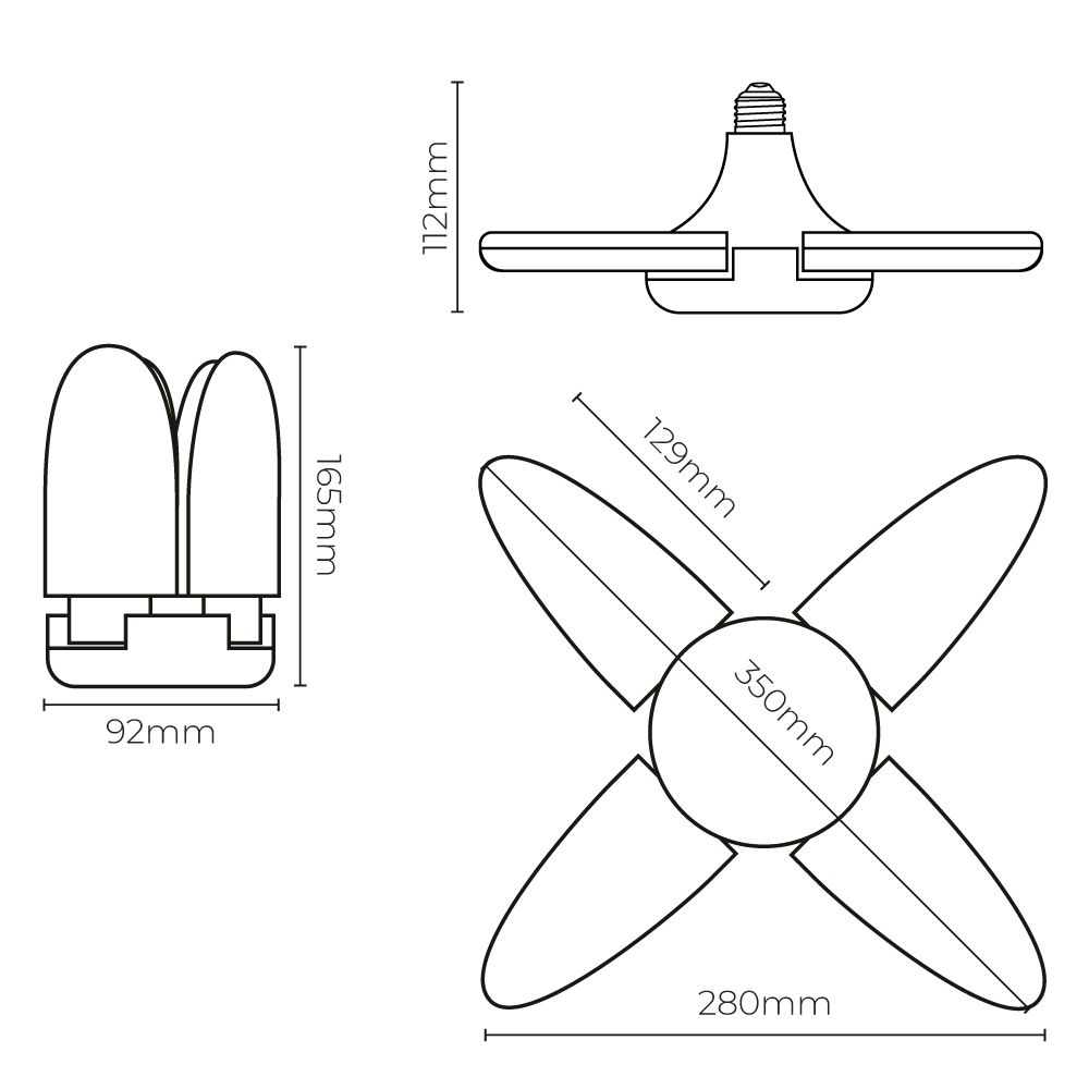 BOMBILLA LED MULTIDIRECCIONAL, CASQUILLO E27, POTENCIA 30 W, LUZ FRÍA - Imagen 5