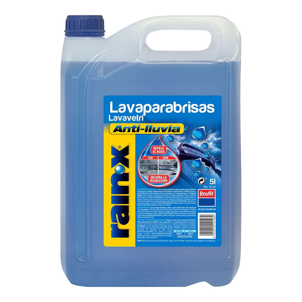 LÍQUIDO LAVAPARABRISAS ANTI - LLUVIA 5 l