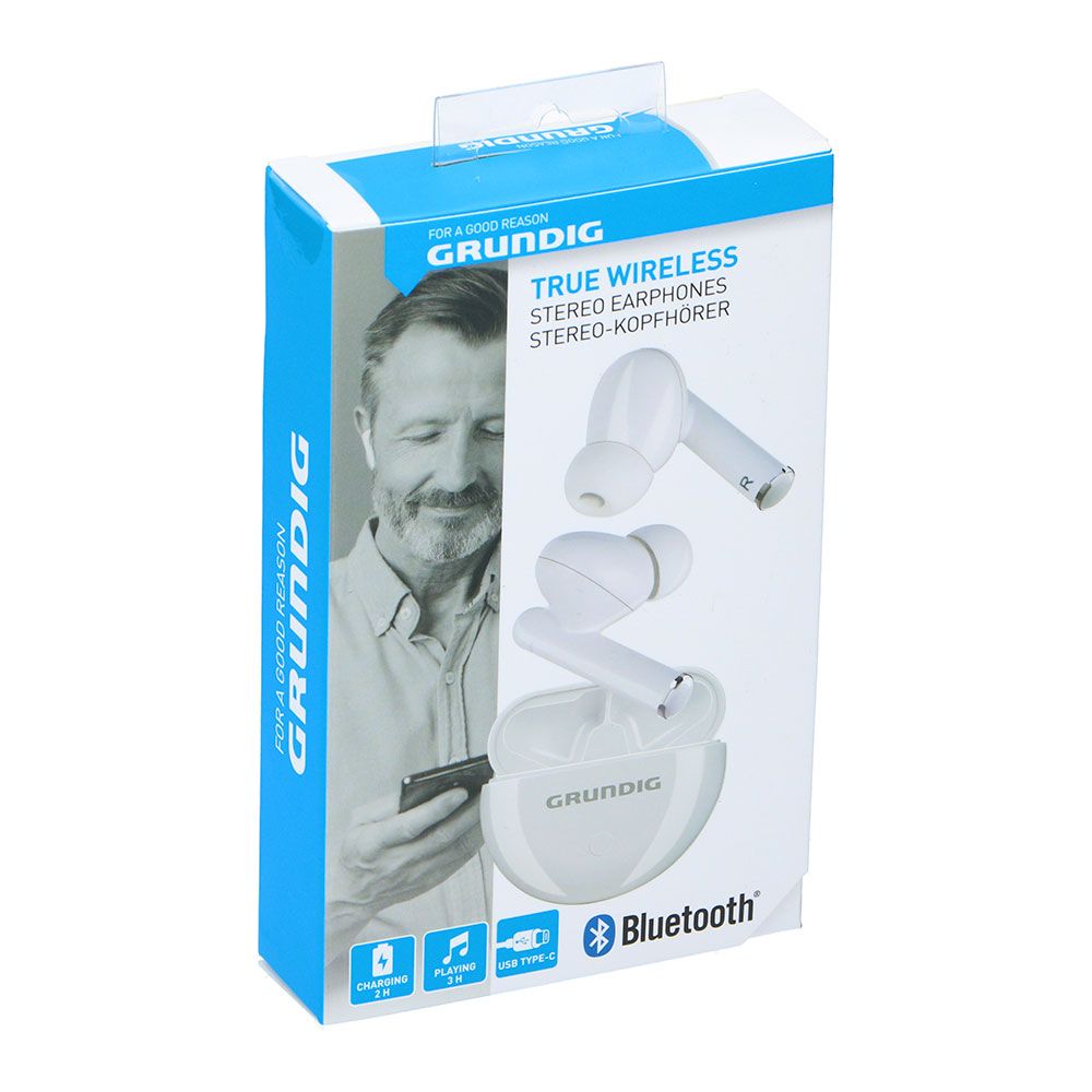 AURICULARES EARBUDS BLUETOOTH CON ESTUCHE BLANCO - Imagen 2