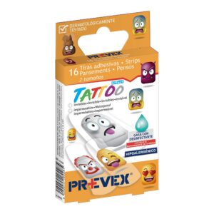 TIRAS ADHESIVAS INFANTILES EFECTO TATTOO 16 uds