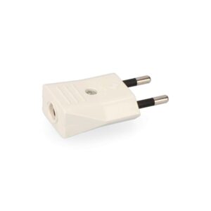 CLAVIJA 10A 250V 4mm BLANCA (ENVASADA)