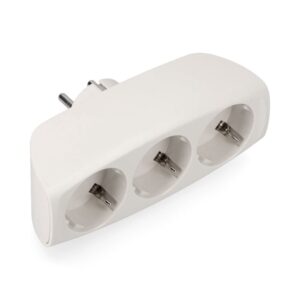 MULTICONECTOR T/TL TRIPLE SALIDA TIPO F 4,8mm ECONÓMICO MÁX 3680W BLANCO (ENVASADO)