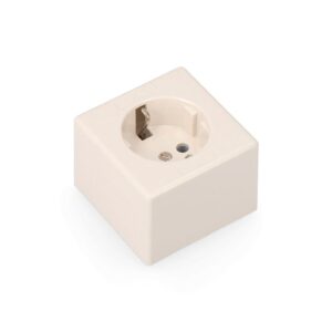 BASE DE SUPERFICIE T/TL TIPO F 4,8 mm 10/16 A CUADRADA BLANCA, ENVASADA