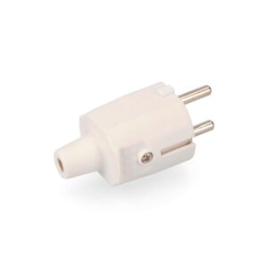 CLAVIJA DE GOMA 10/16A 250V T/TL IP44 4,8mm BLANCA (ENVASADA)