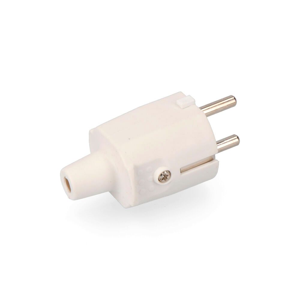 CLAVIJA DE GOMA 10/16A 250V T/TL IP44 4,8mm BLANCA (ENVASADA)