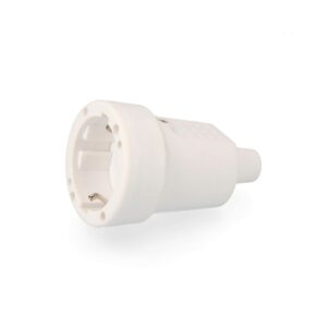 BASE AÉREA GOMA 10/16A 250V T/TL 4,8mm IP44 BLANCA (ENVASADA)