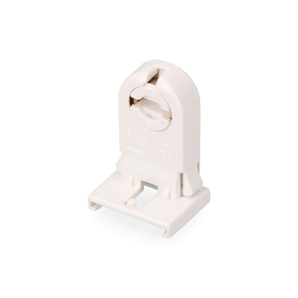 PORTALÁMPARAS FLUORESCENCIA Gu10 BLANCO (ENVASADO)