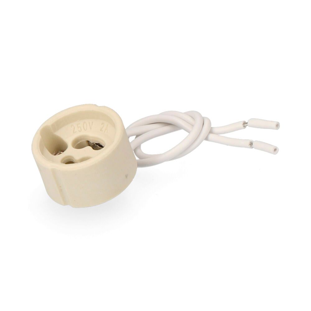 PORTALÁMPARAS HALÓGENO GU-10 2A 250V (ENVASADO)