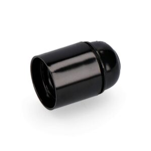 PORTALÁMPARAS DE BAQUELITA REFORZADO E-27 NEGRO (ENVASADO)