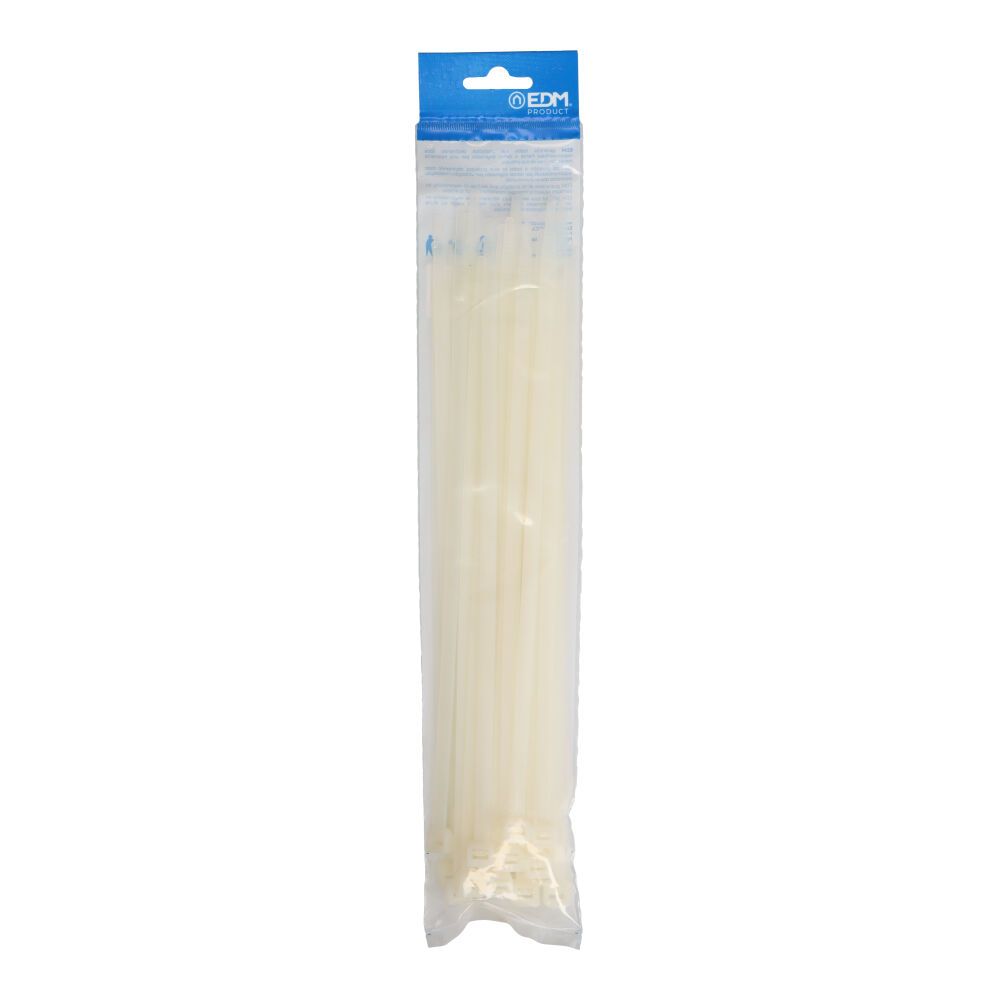 BRIDAS NATURAL 7,6 x 300 mm NYLON ALTA CALIDAD (BOLSA 25 unid.)