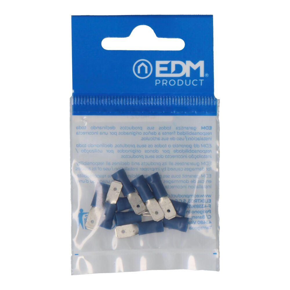 TERMINAL FASTON PREAISLADO MACHO 4,8 mm, BLISTER 10 uds - Imagen 2