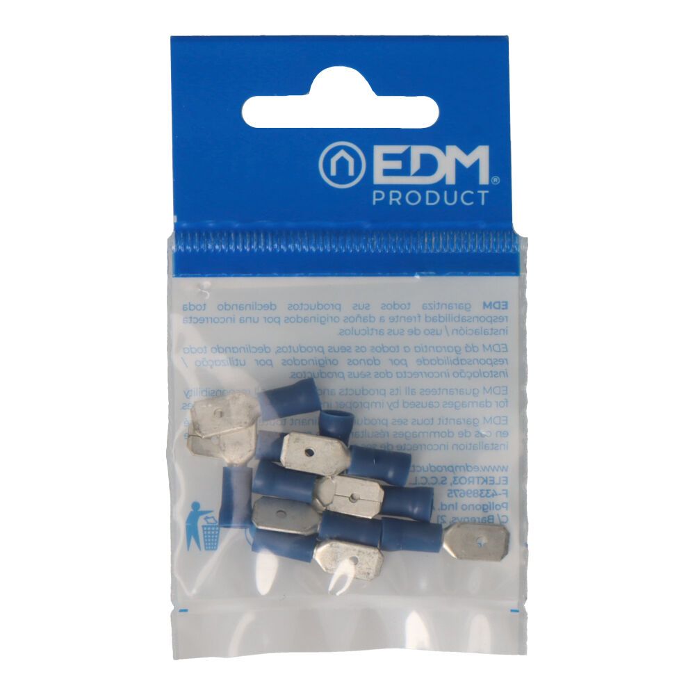 TERMINAL FASTON PREAISLADO MACHO 6,3 mm, BLISTER 10 uds - Imagen 2