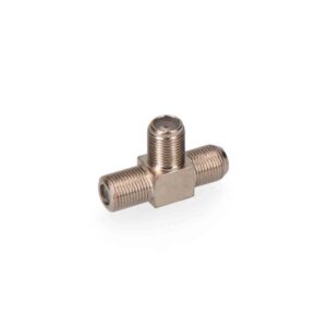 CONECTOR DERIVADOR "F" FORMA "T" 3 MACHOS - PARABOLICAS ENVASADO EDM