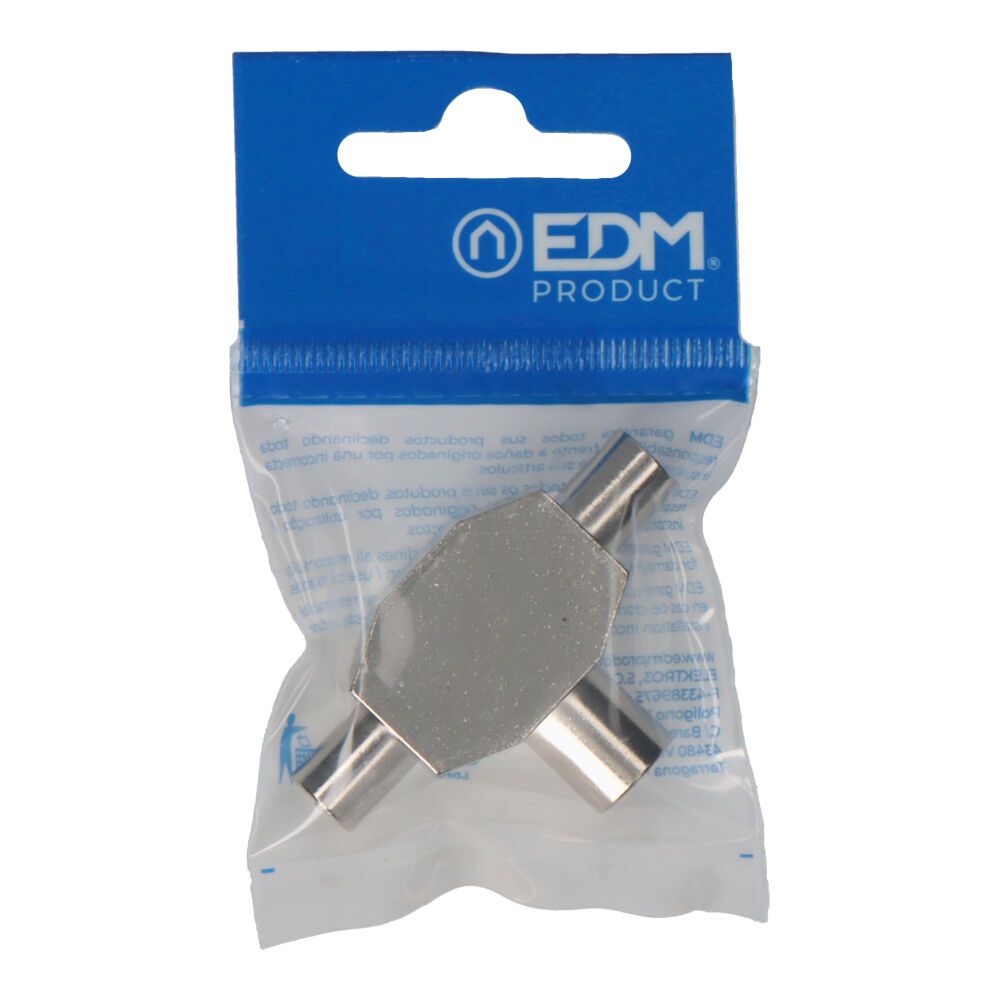 DERIVADOR 1 BASE+2 CLAVIJAS METALICO EXTRA ENVASADO EDM - Imagen 2