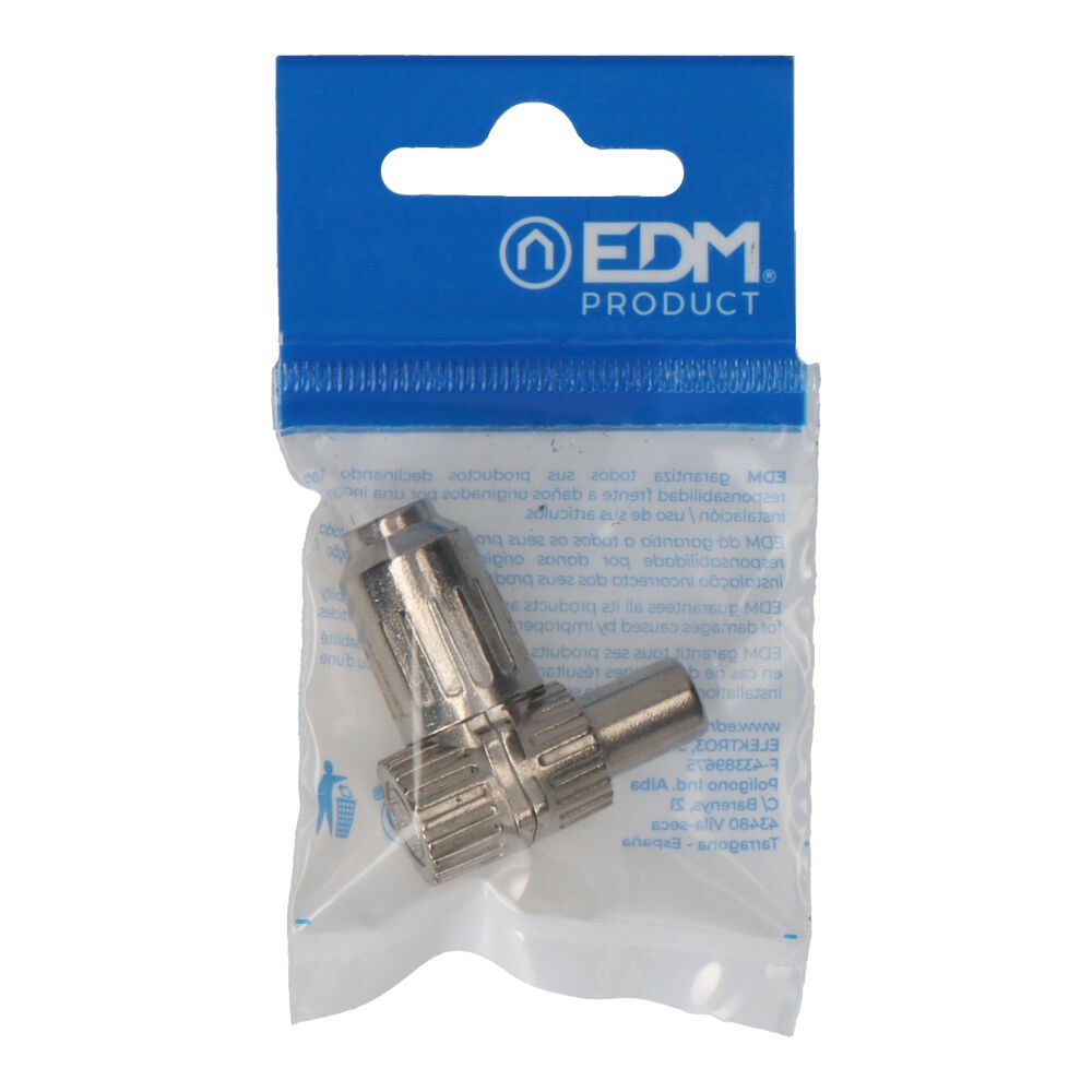 CLAVIJA TV ACODADA METALICA 9,5mm EDM ENVASADA - Imagen 2