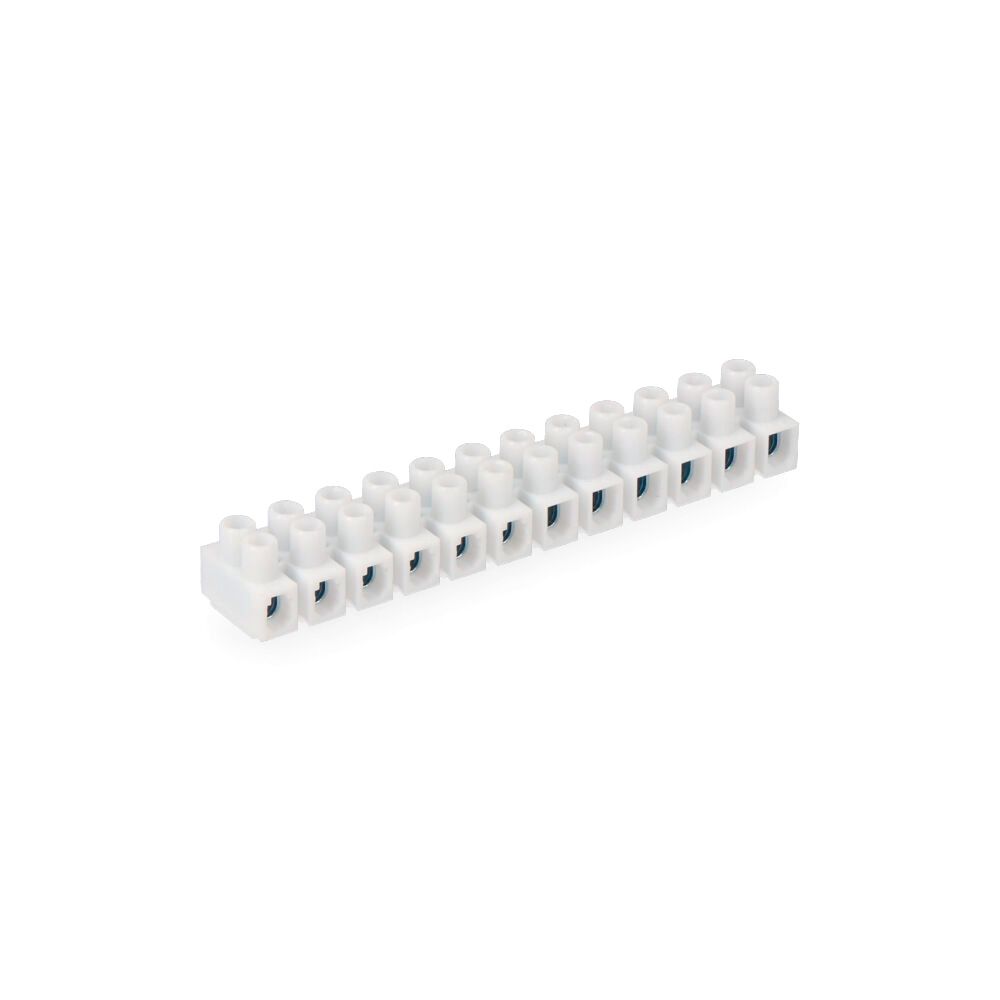 REGLETA DE CONEXION DE 2.5 mm A 4 mm , 12 CONECTORES, HOMOLOGADA, BLANCA (ENVASADA)