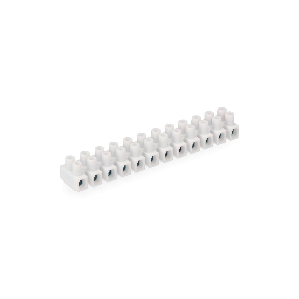 REGLETA DE CONEXION DE 4 mm A 6 mm , 12 CONECTORES, HOMOLOGADA, BLANCA (ENVASADA)
