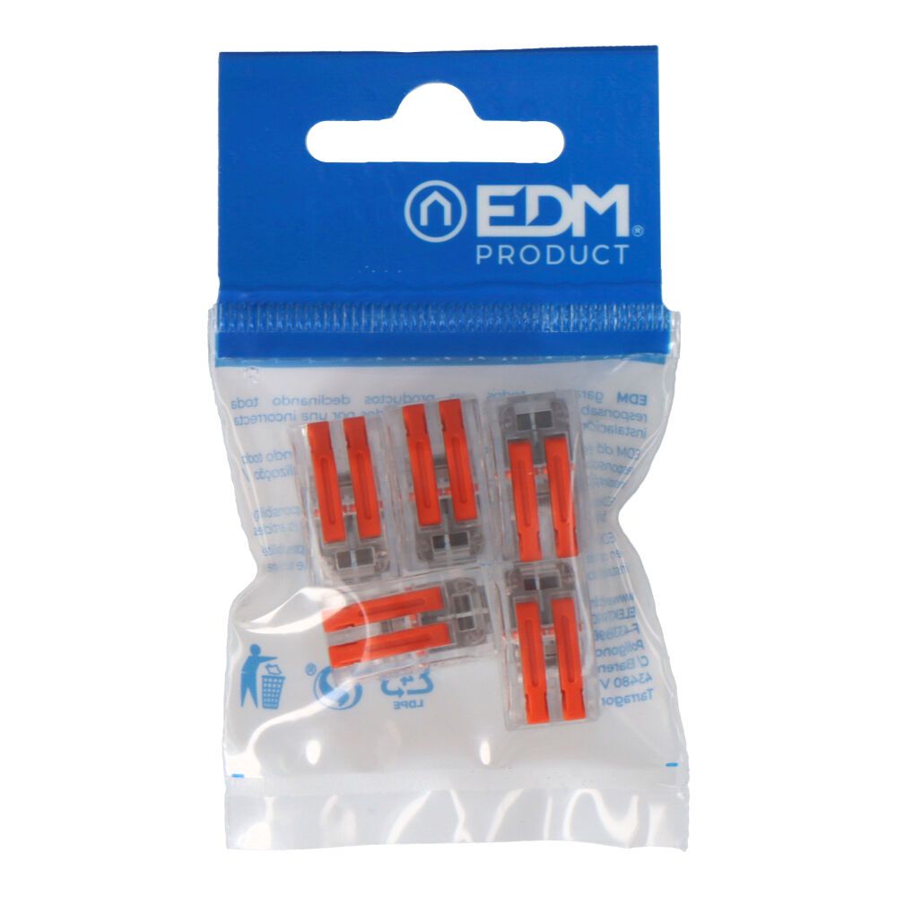 CONECTOR EMPALME 2 TOMAS DE 0,75A 2,5mm , 5 uds - Imagen 2