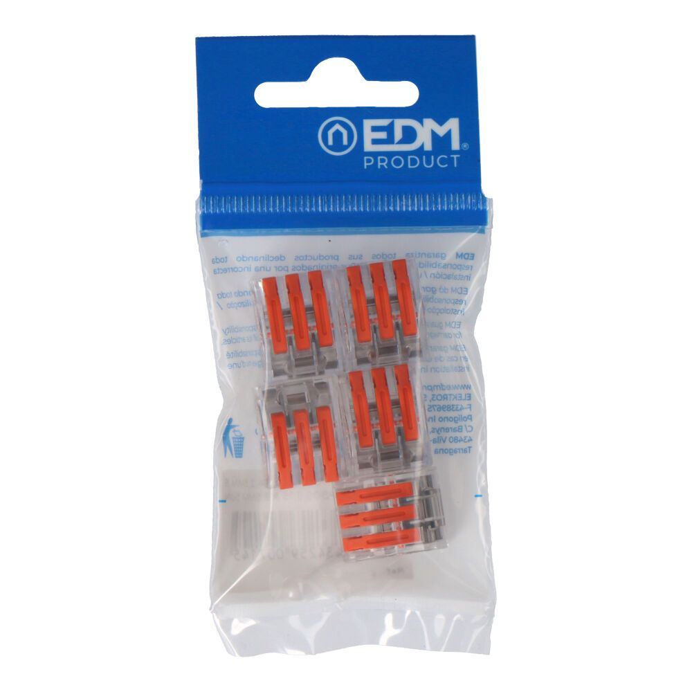 CONECTOR EMPALME 3 TOMAS DE 0,75A 2,5mm, 5 uds - Imagen 2