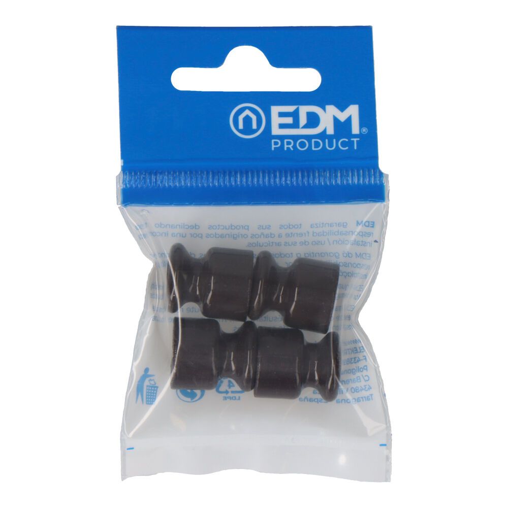 AISLADOR PARA CABLE TRENZADO MARRON ENVASADO 4 UNI EDM - Imagen 2