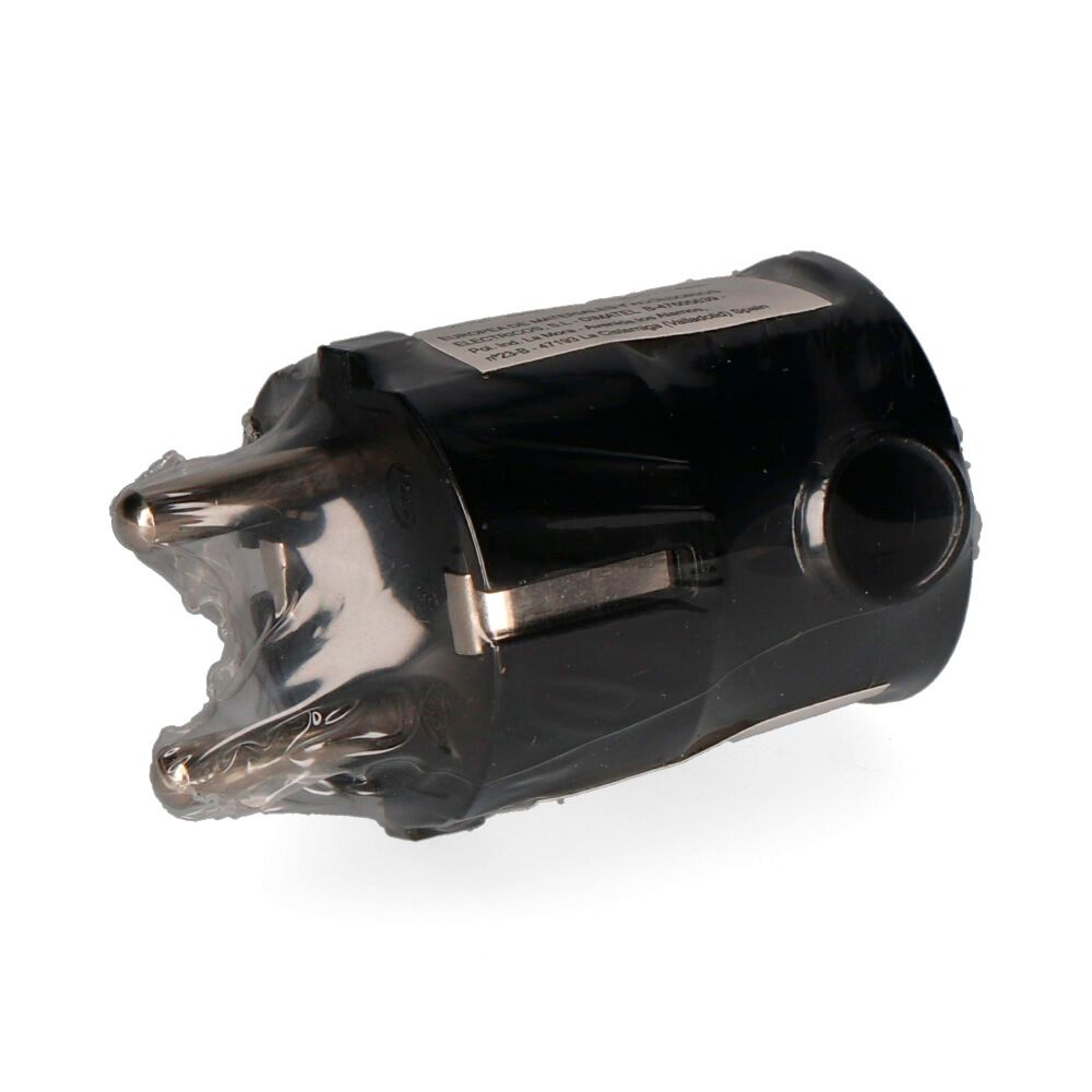 CLAVIJA TIPO F T/TL 16 A SALIDA LATERAL 4,8mm NEGRA (RETRACTILADA) EDM - Imagen 2