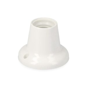 PORTALAMPARAS E27, ZOCALO RECTO, 4A 250V~, BLANCO (RETRACTILADO)